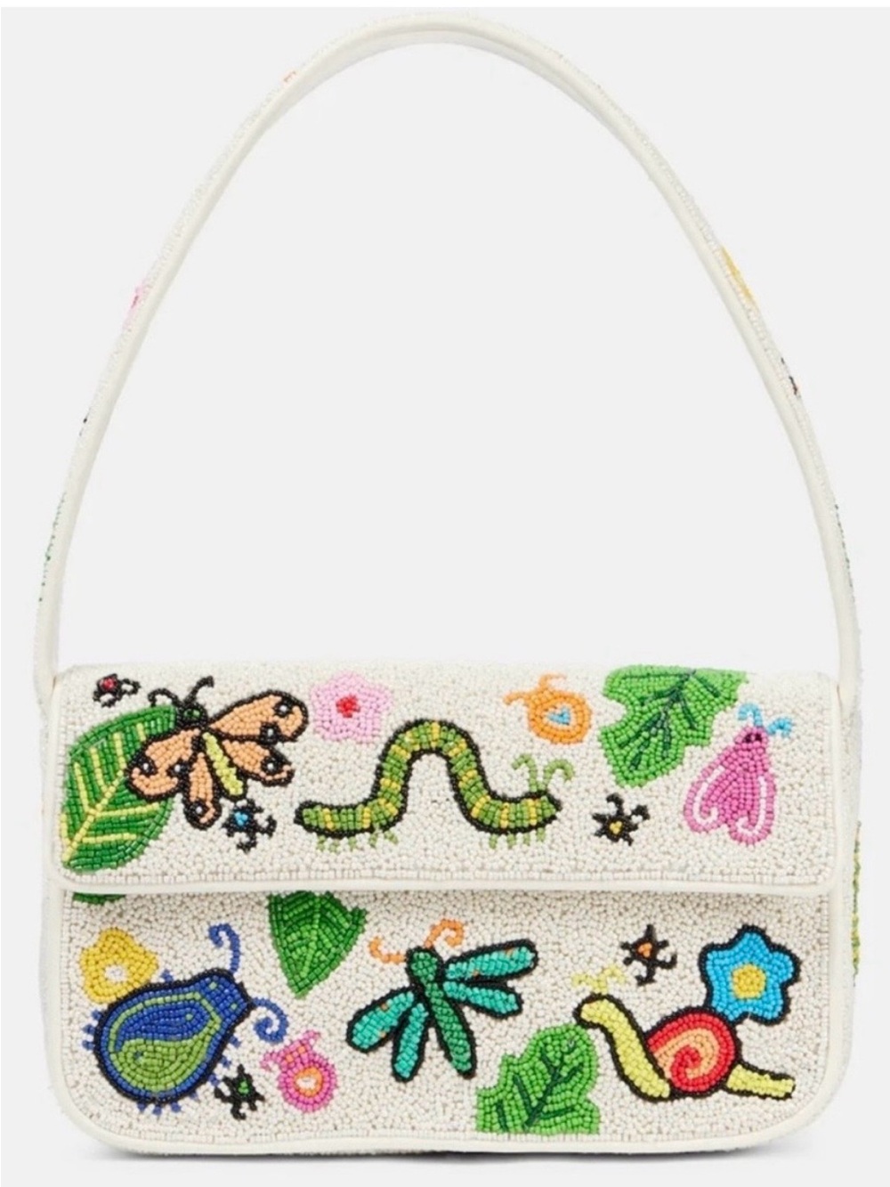 STAUD Tommy Bug Out Beaded Shoulder Bag Purse